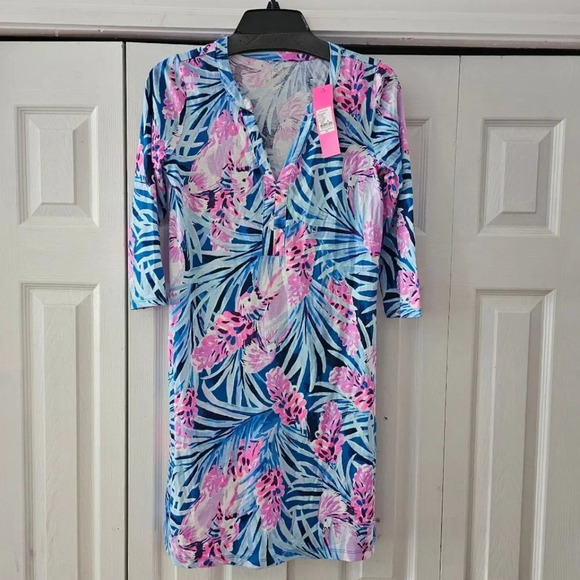Lilly Pulitzer Daphne Dress Mr Peacock Blue Size  XSMALL - Picture 1 of 12